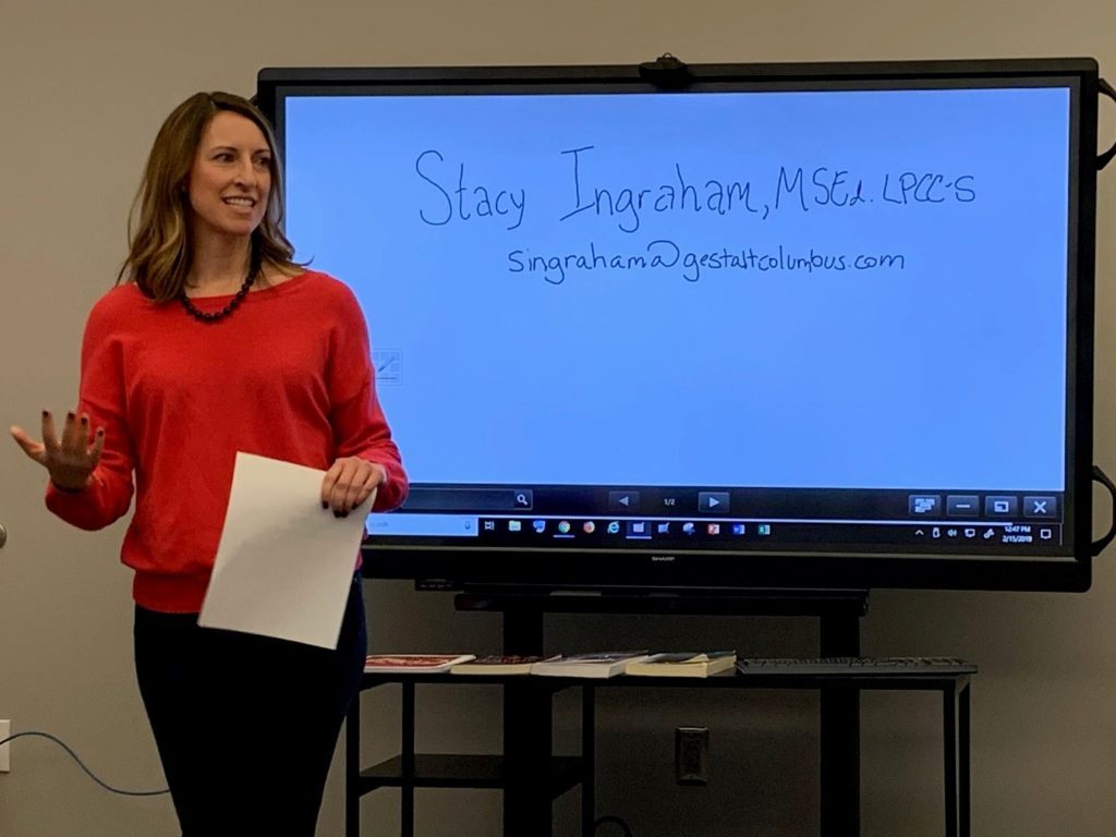 Stacy Ingraham giving a presentation