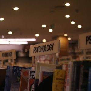 Stock photo of psychology books