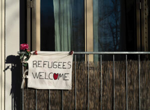 Photo of Refugees Welcome sign