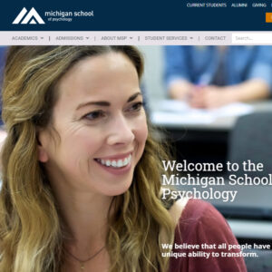 Screenshot of MSP homepage